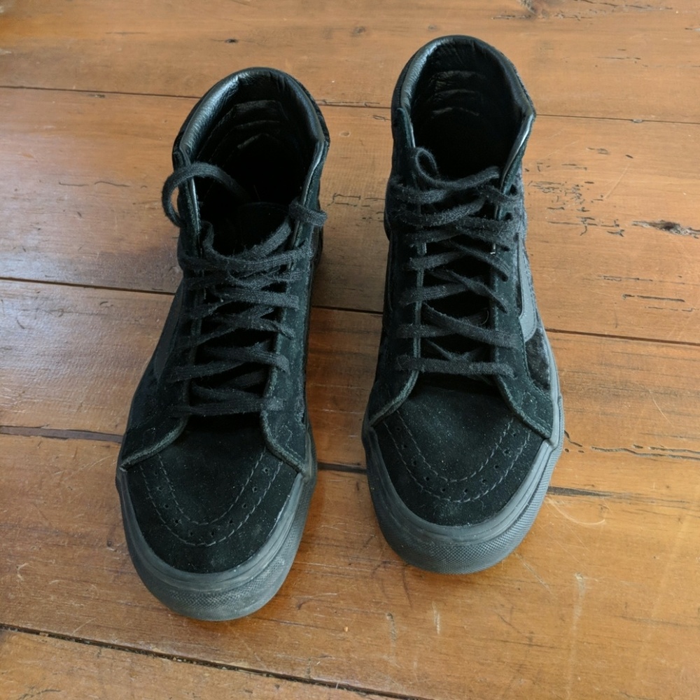 Crushed Velvet Vans Hi Tops